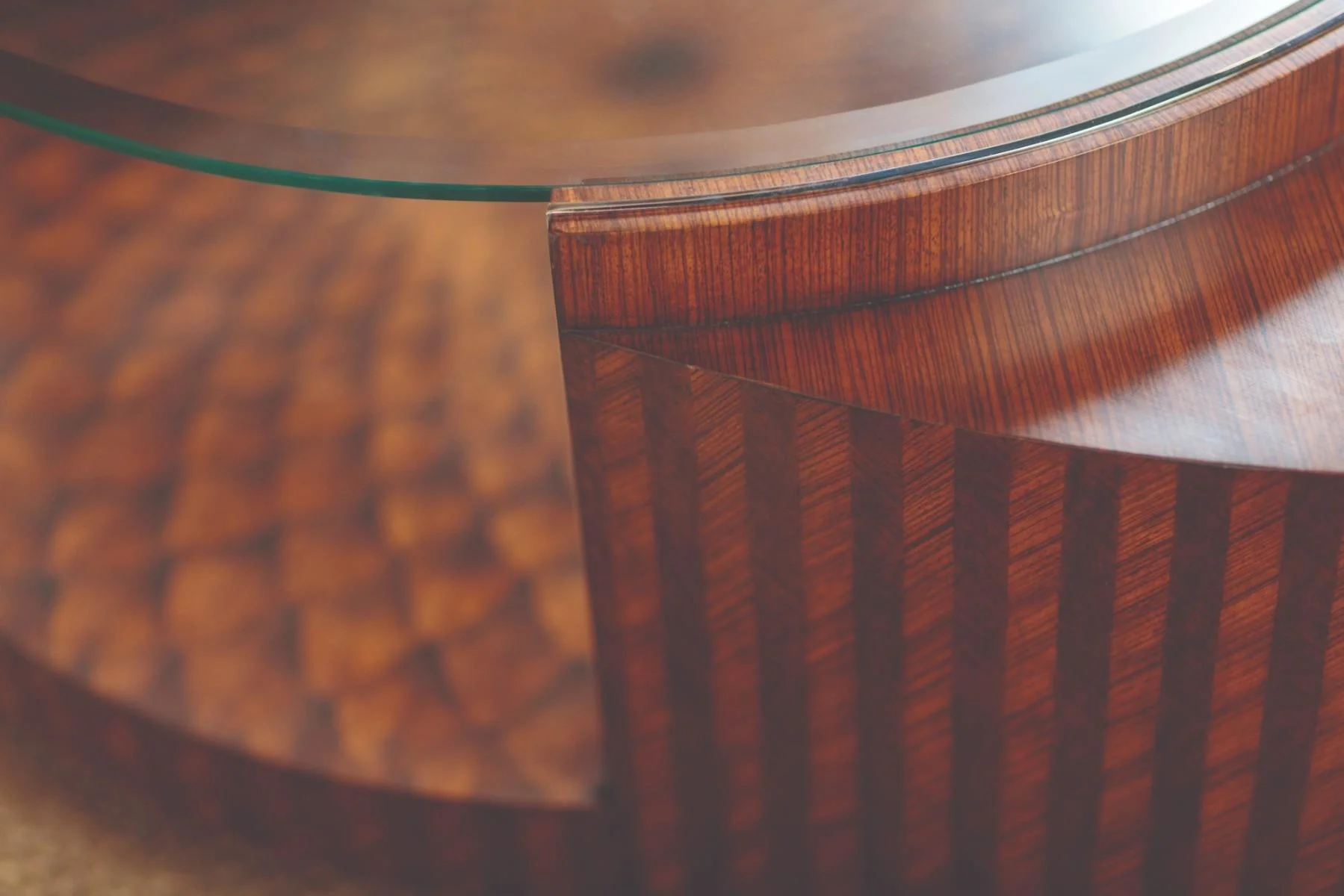 Jonathan Charles Feather Inlay Coffee Table - Image 13