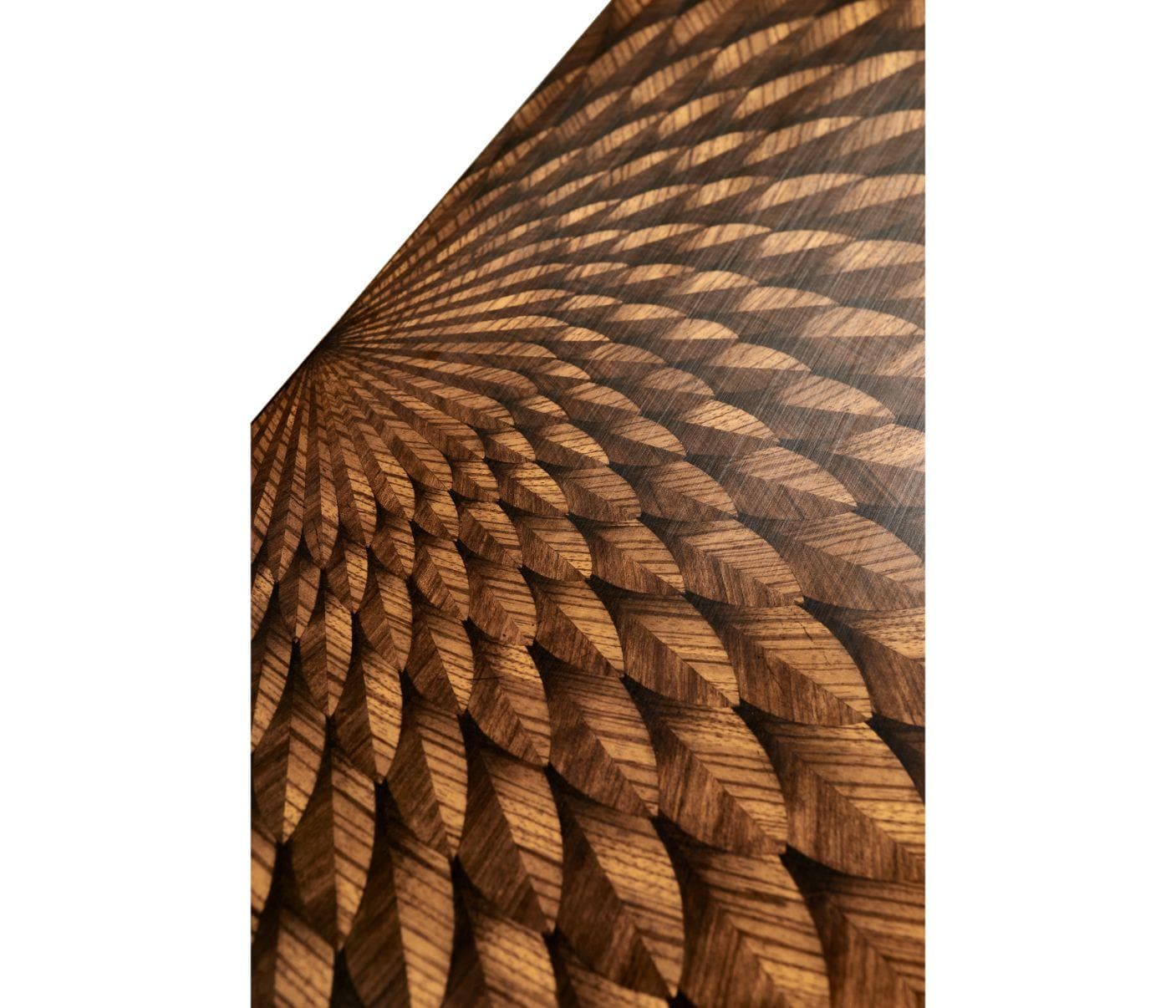Jonathan Charles Feather Inlay Hand Carved Console Table - Image 6