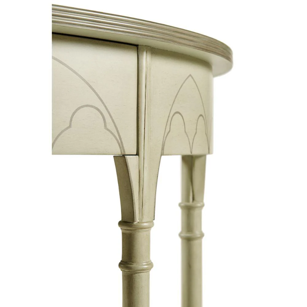 Jonathan Charles Gothic Painted Sage Console Table - Image 2