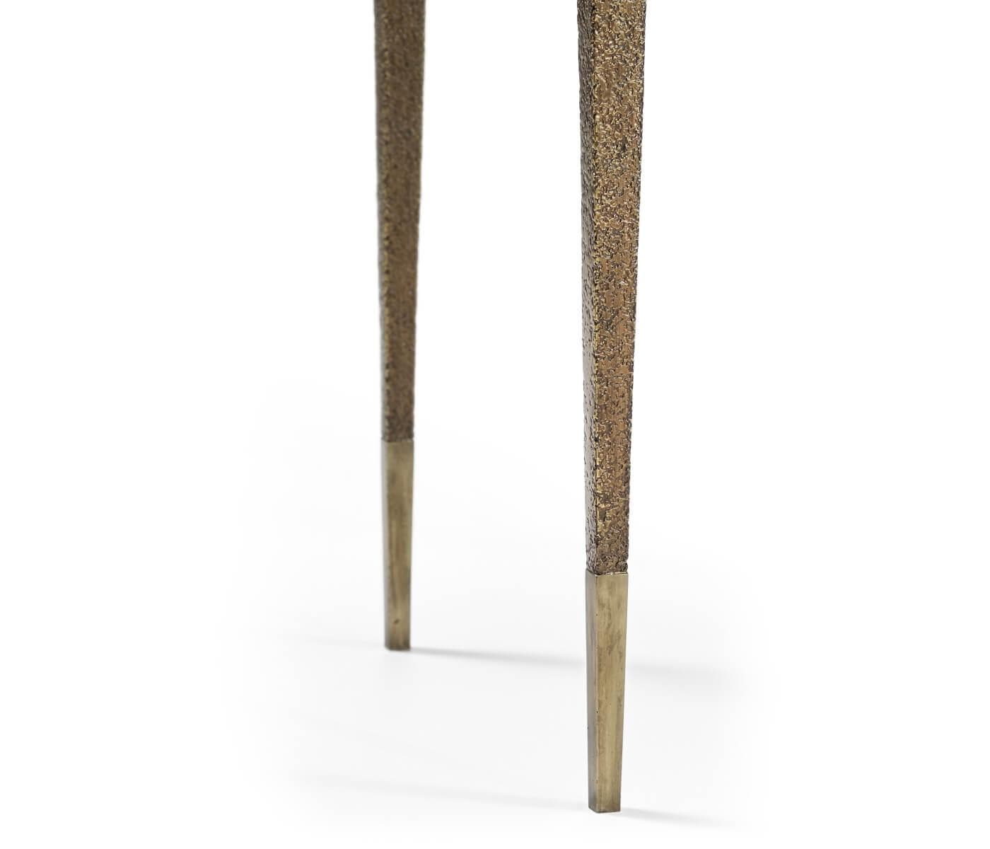 Jonathan Charles Golden Amber & Brass Side Table - Image 6