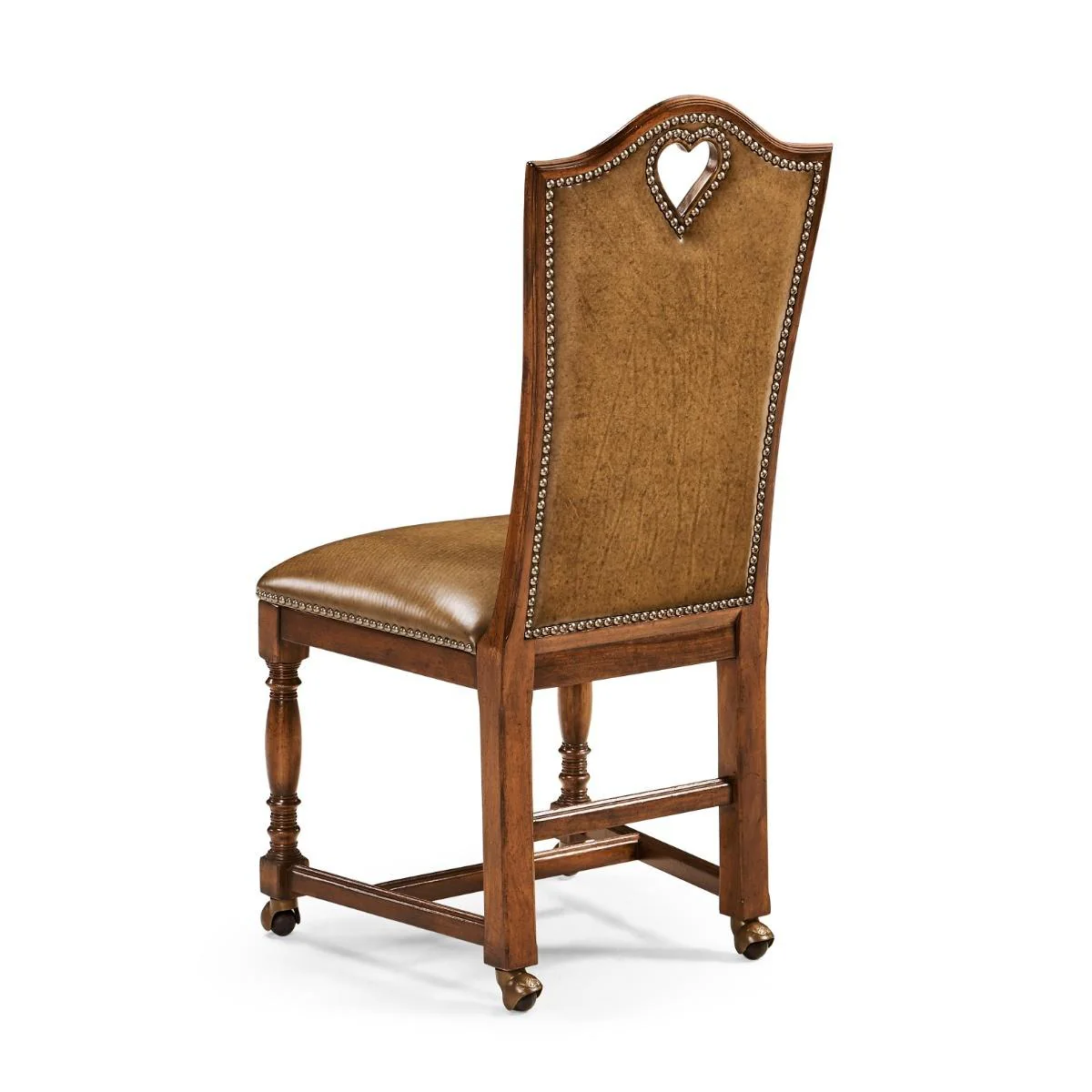 Jonathan Charles High Back Chair Playing Card Heart - Leather - Image 2