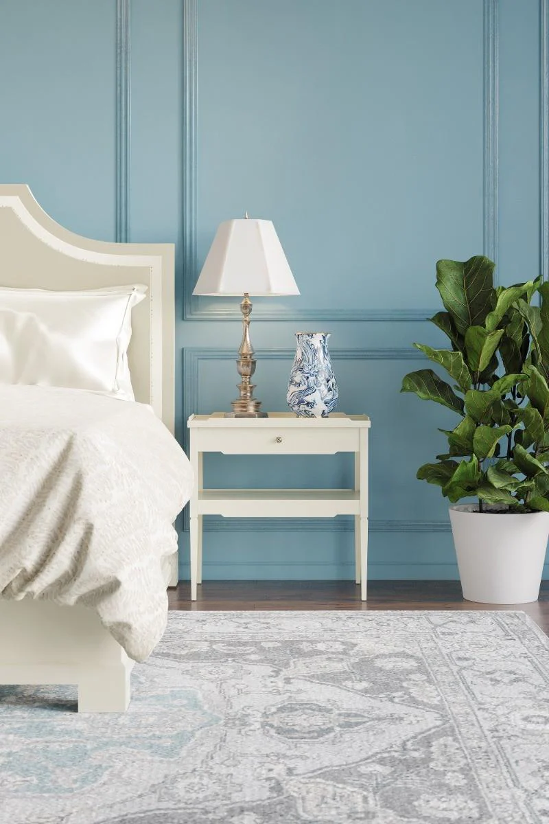 Jonathan Charles Lacquered White Side Table with Drawer - Image 2