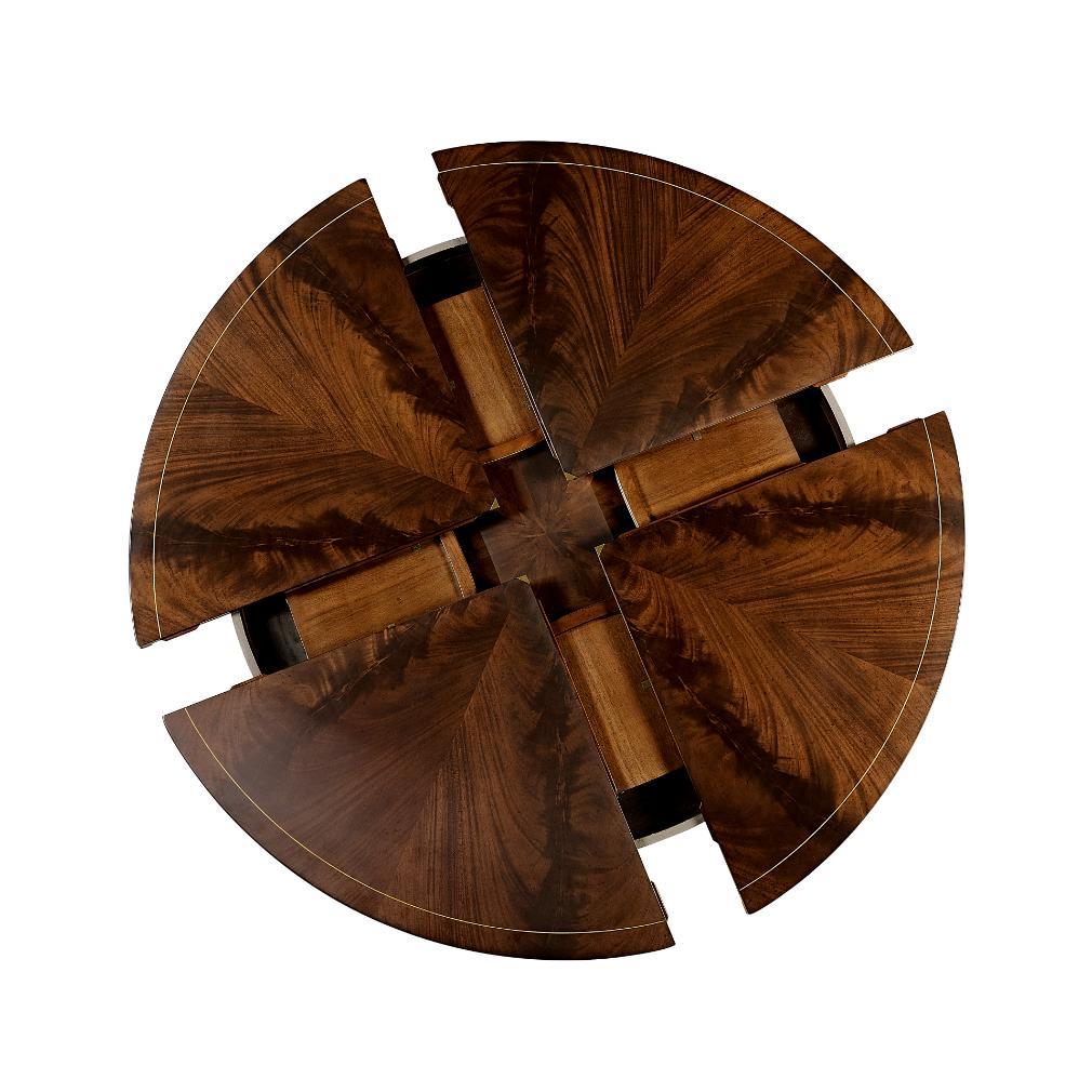 Jonathan Charles Round Dining Table Georgian with Self-storing Leaves - Image 7