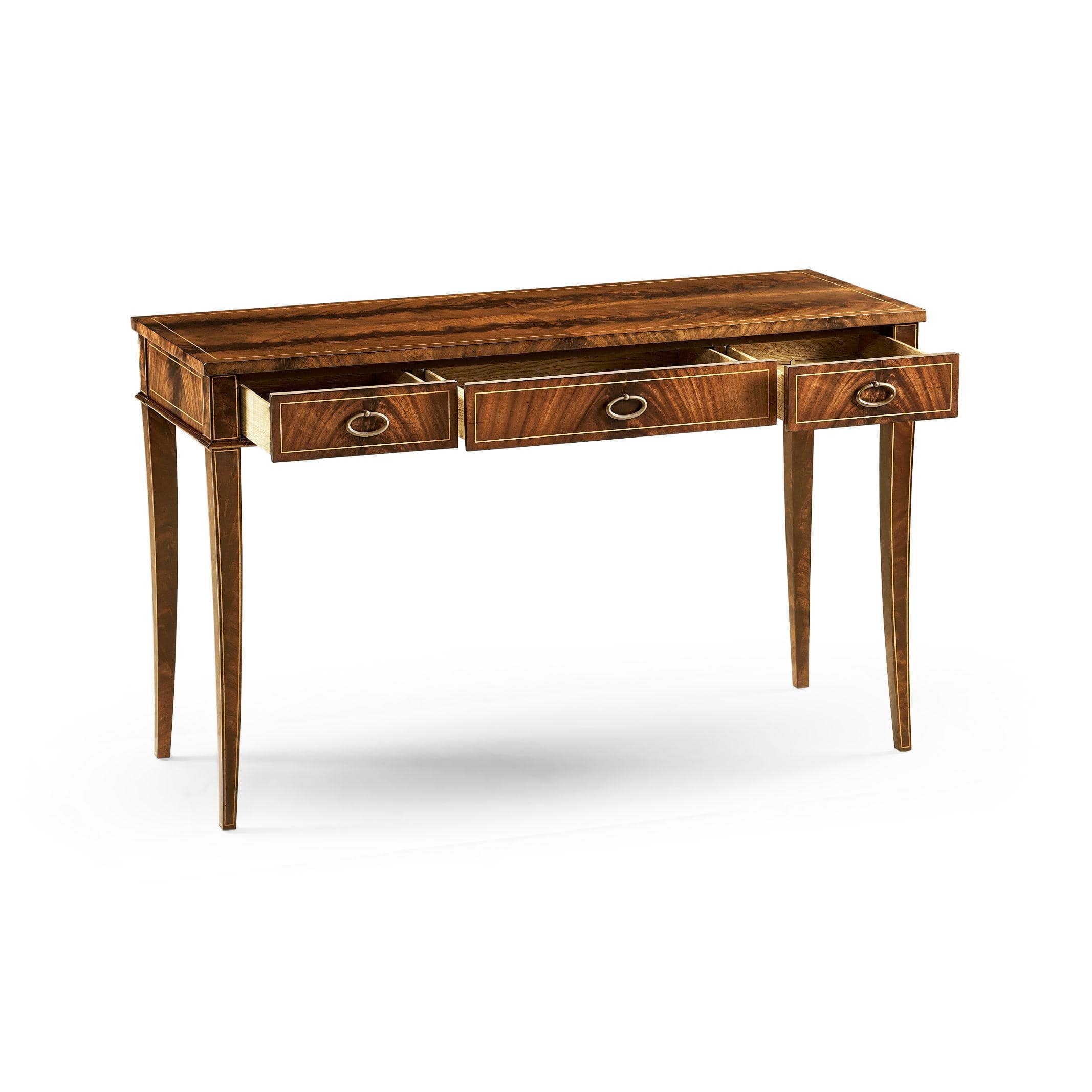 Jonathan Charles Narrow Desk with Three Drawers Georgian - Image 8