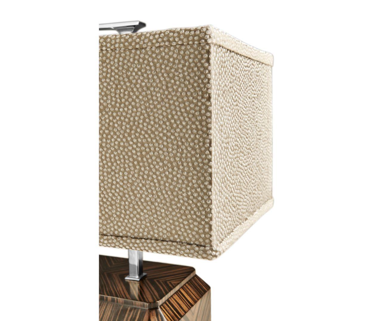 Jonathan Charles Table Lamp Chinese Tea Caddy in Macassar Ebony | OUTLET - Image 2