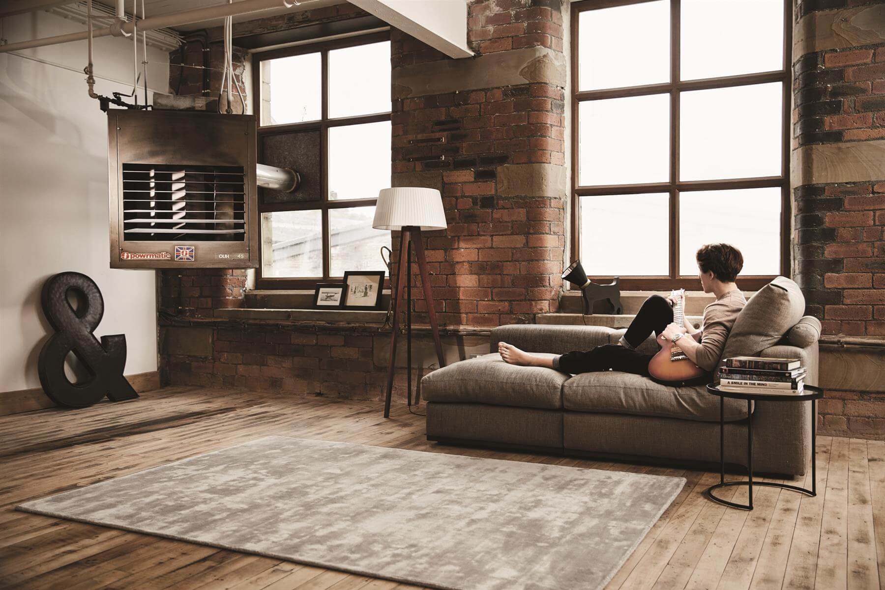 Karma Grey Solid Luxury Viscose Rug - Image 2