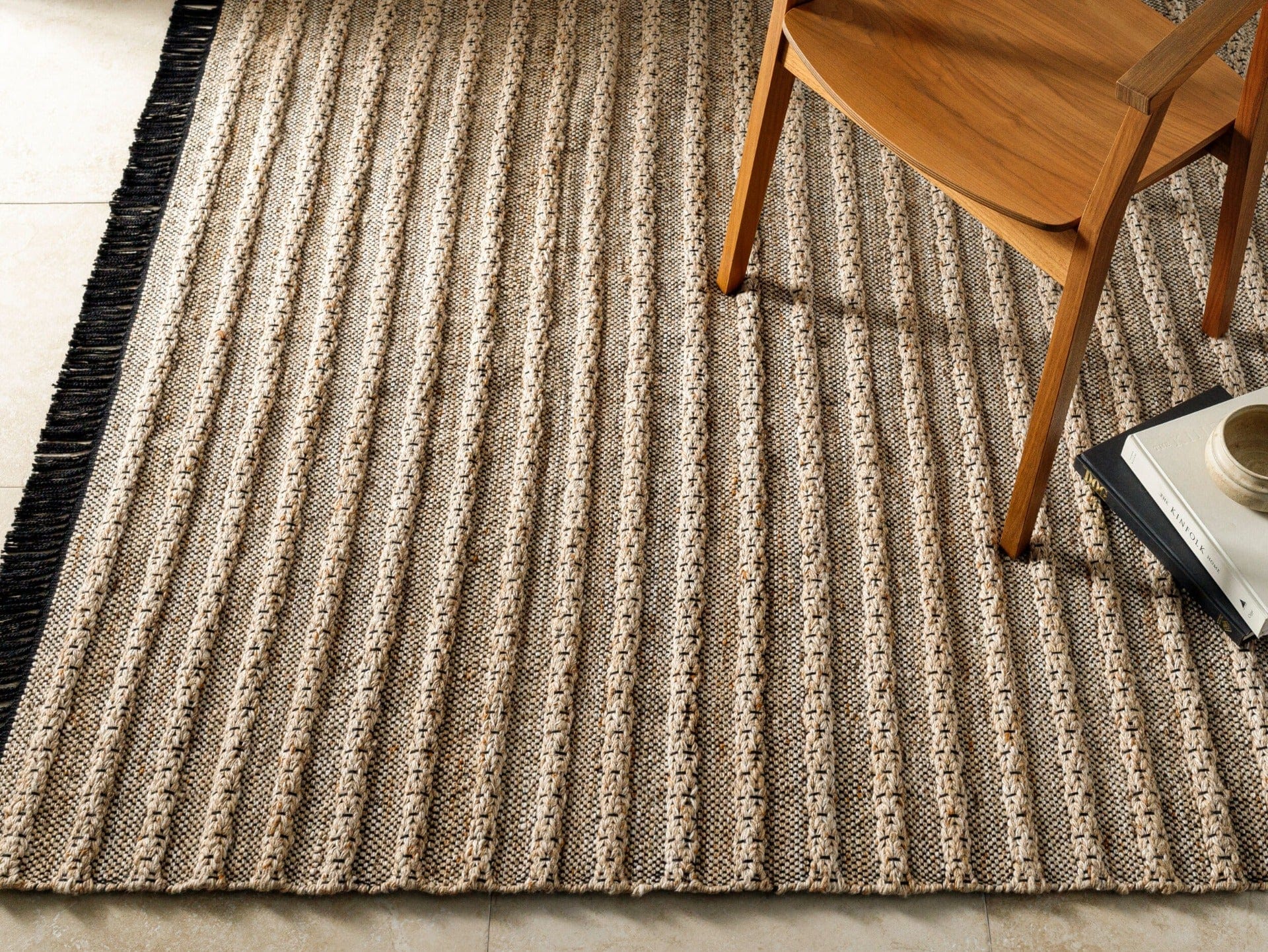 Azalea Hand Woven Dark Beige Rug 366 x 269 cm - Image 3