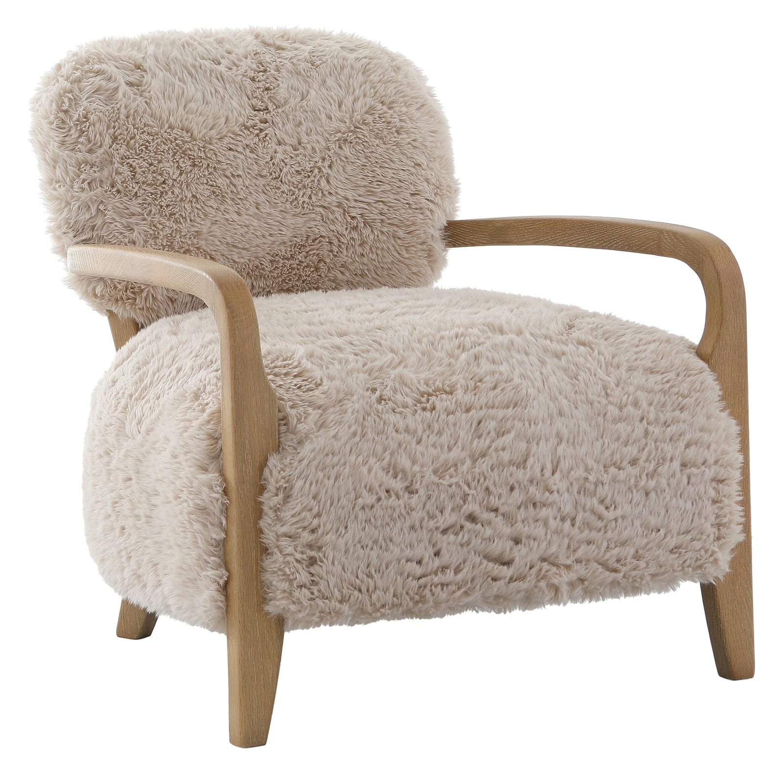 Baaab Accent Chair in Faux Sheepskin