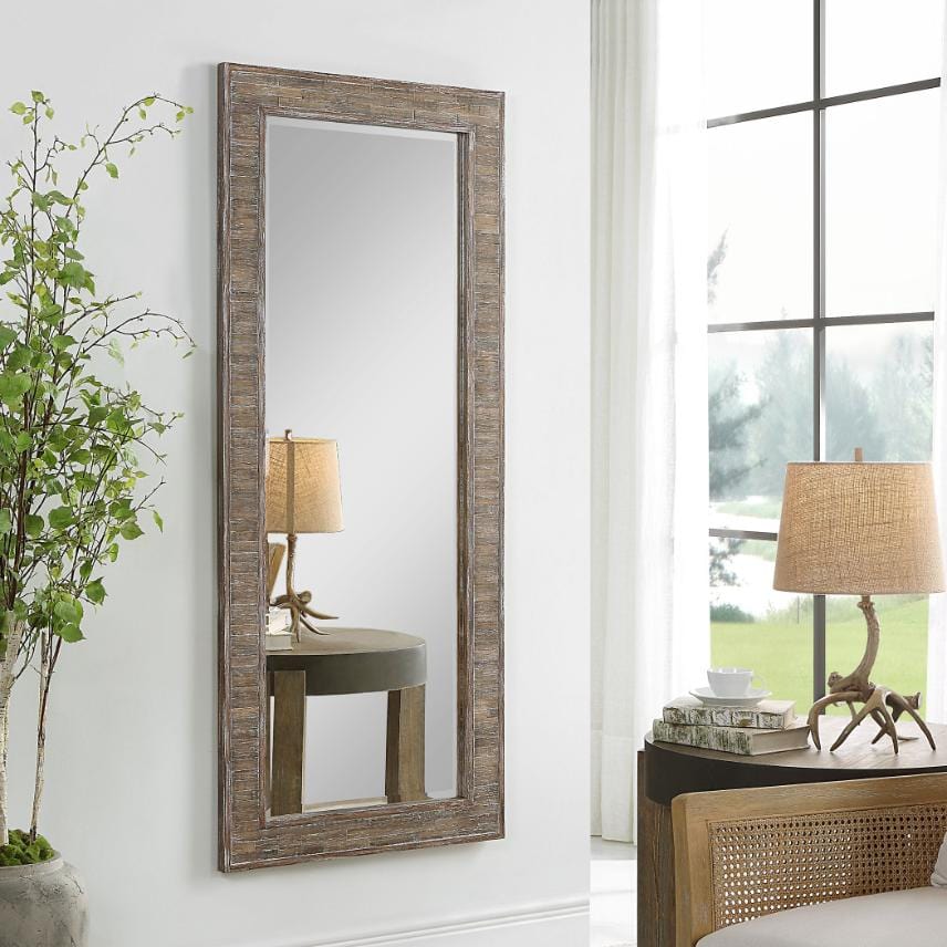 Beachhouse Distressed Wooden Tall Mirror - Image 6