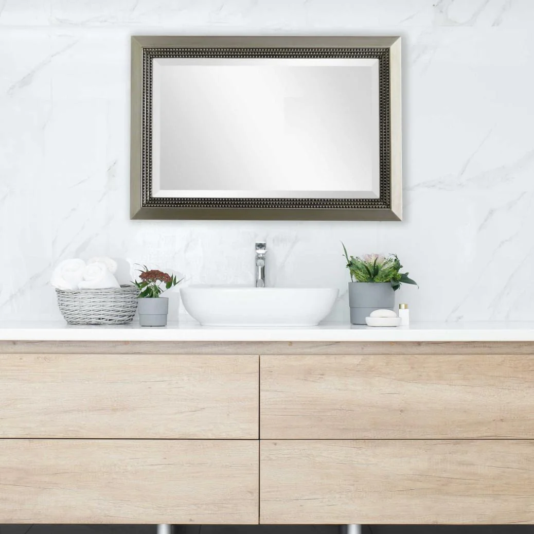 Beaded Lines Mirror Brushed Silver - Image 2