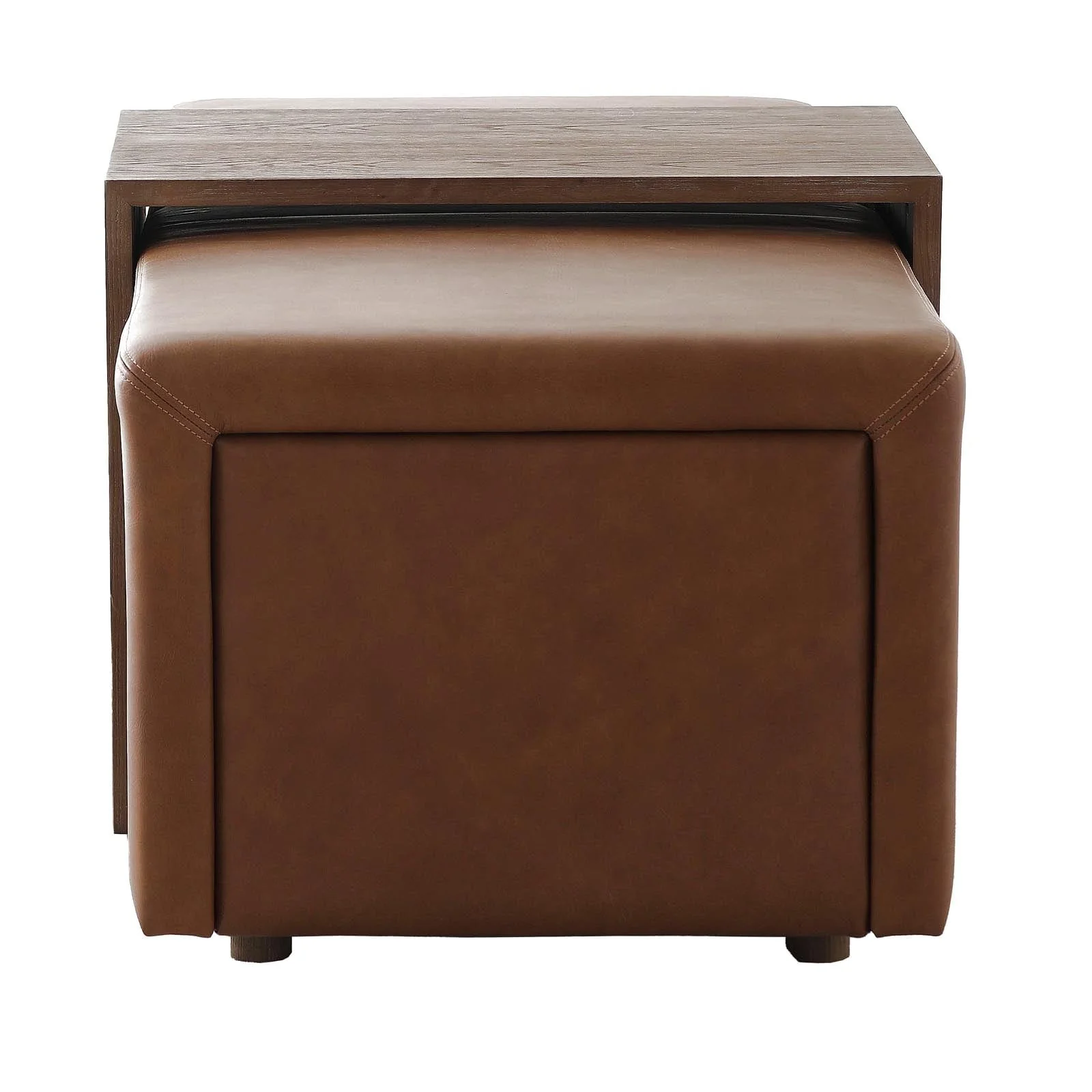 Campden Ottoman in Leather - Image 4