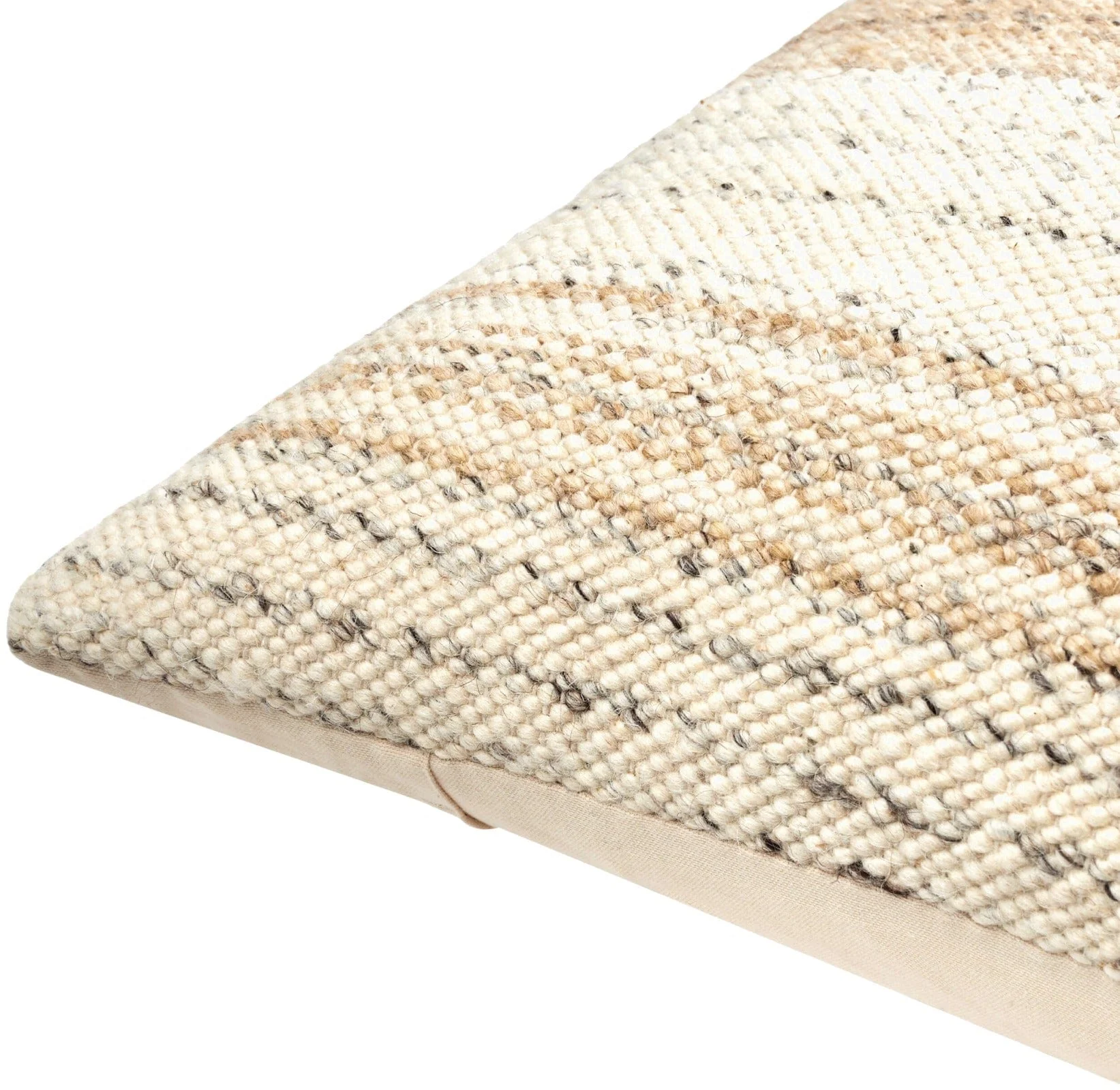 Deccan Traps Woven Cushion in Light Beige - 51 x 51 cm - Image 3
