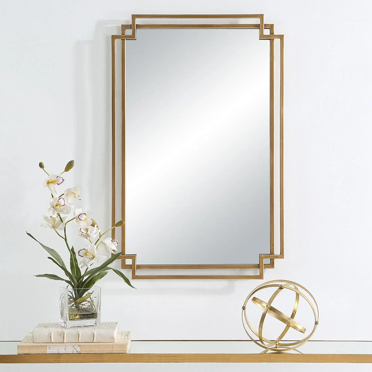 Deco Mirror Brushed Gold - Image 2