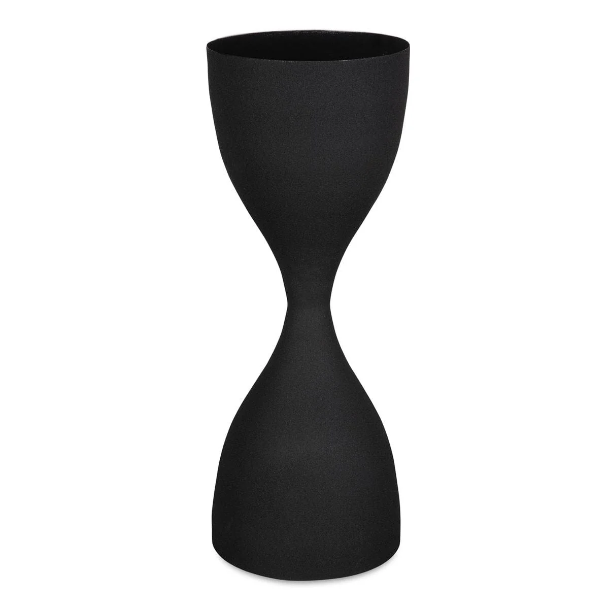 Hourglass Black Textured Side Table