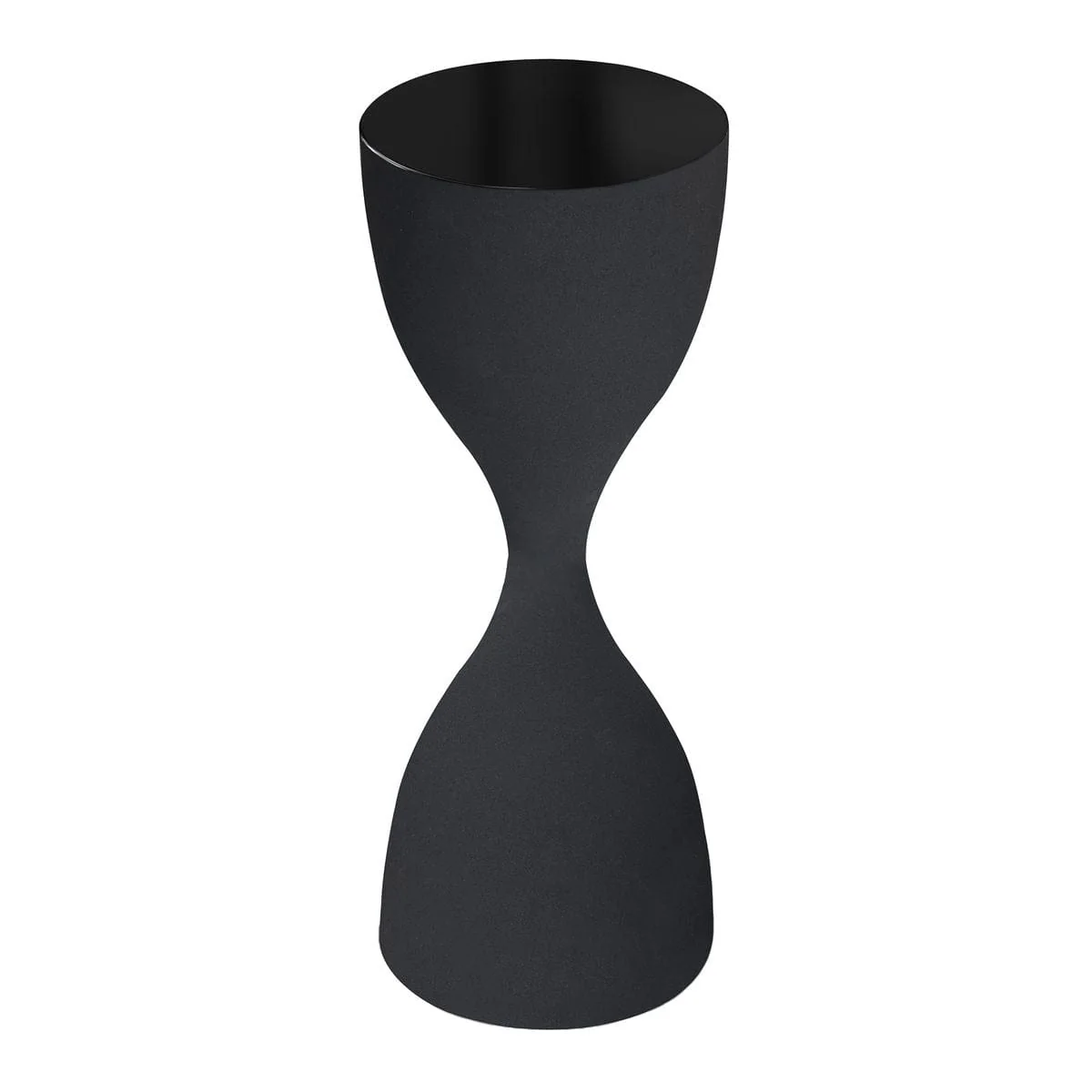 Hourglass Black Textured Side Table - Image 4