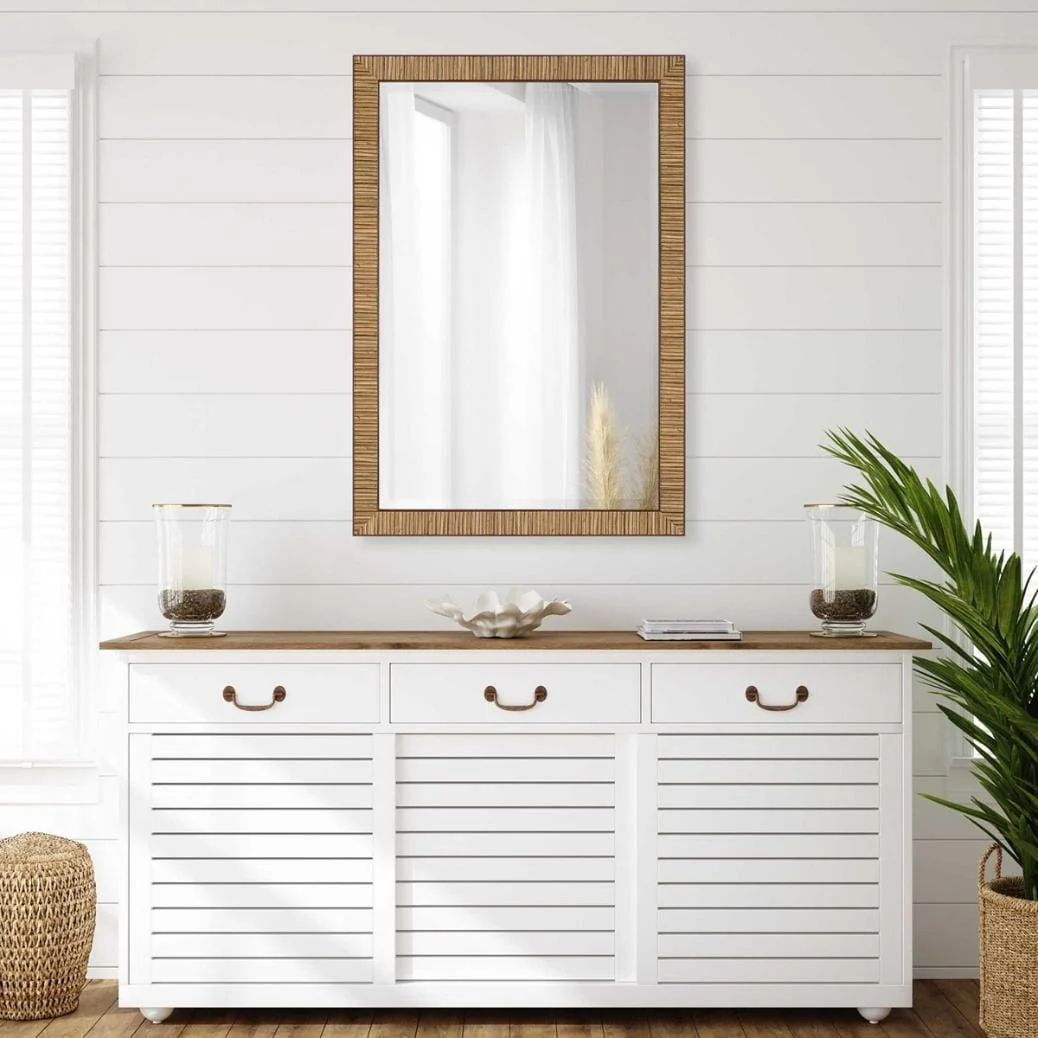 Indiana Rattan Rectangle Mirror - Image 2
