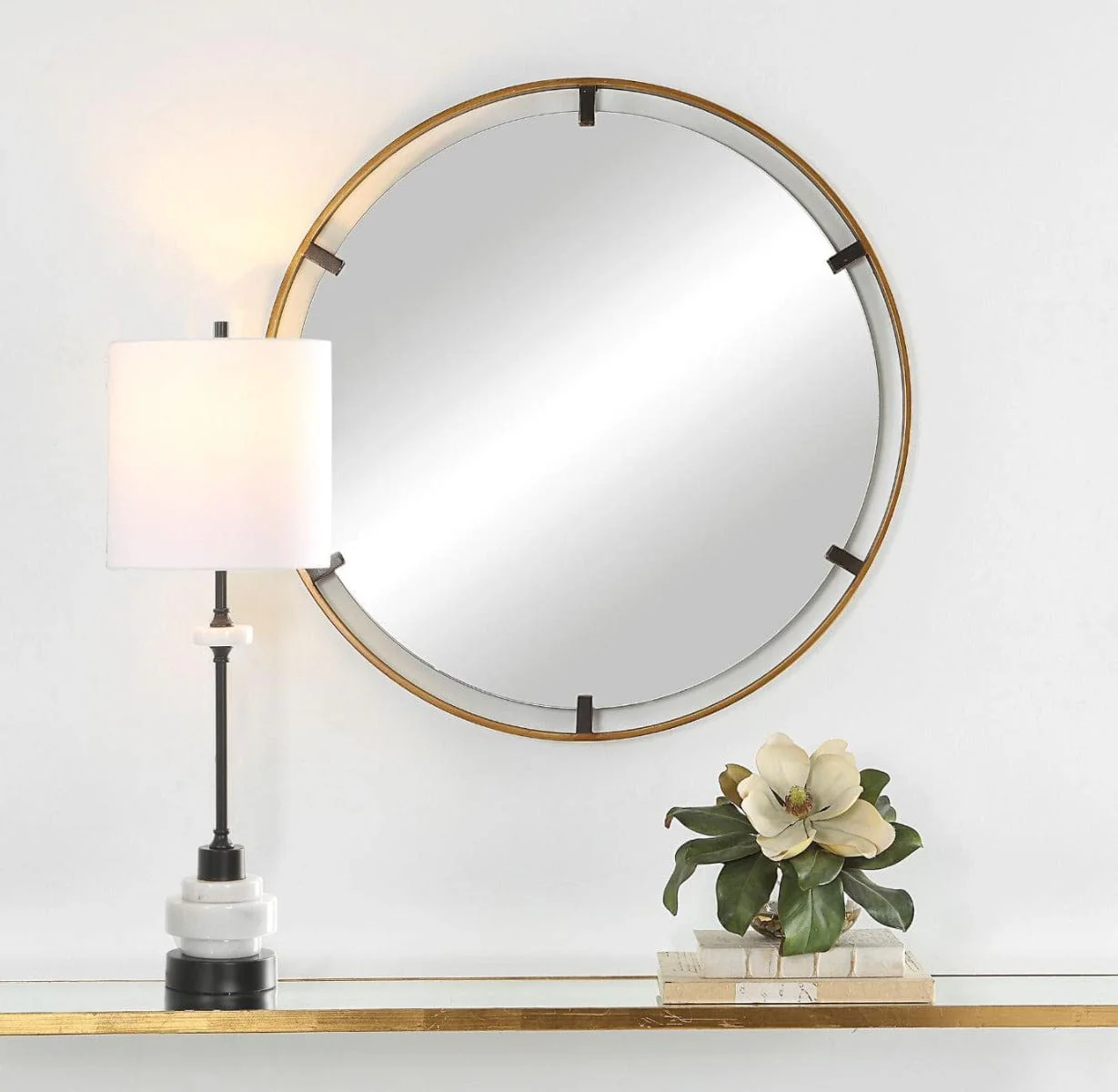 Maritime Mirror Black & Brass - Image 2