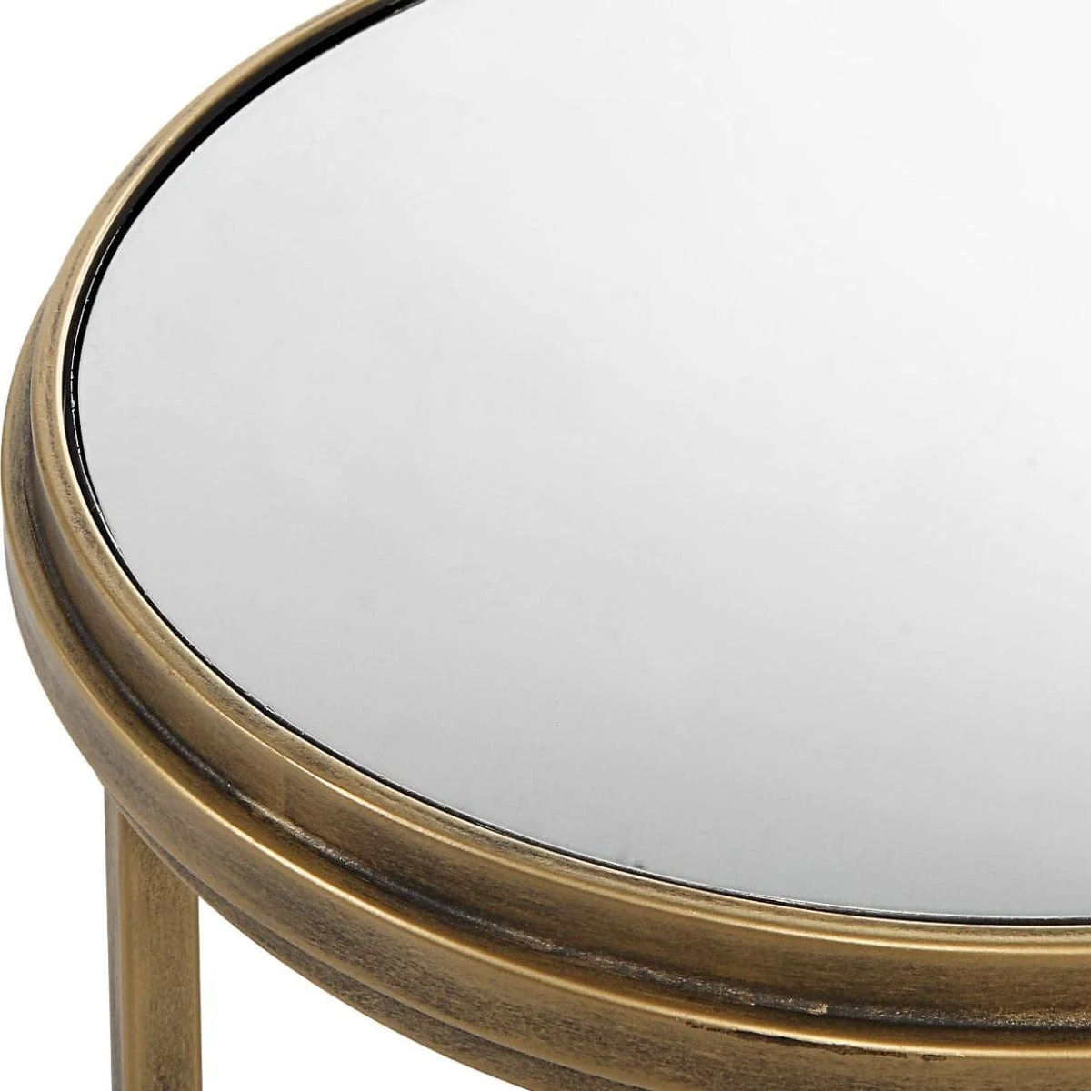 Occular Nesting Side Tables Brushed Gold - Image 4