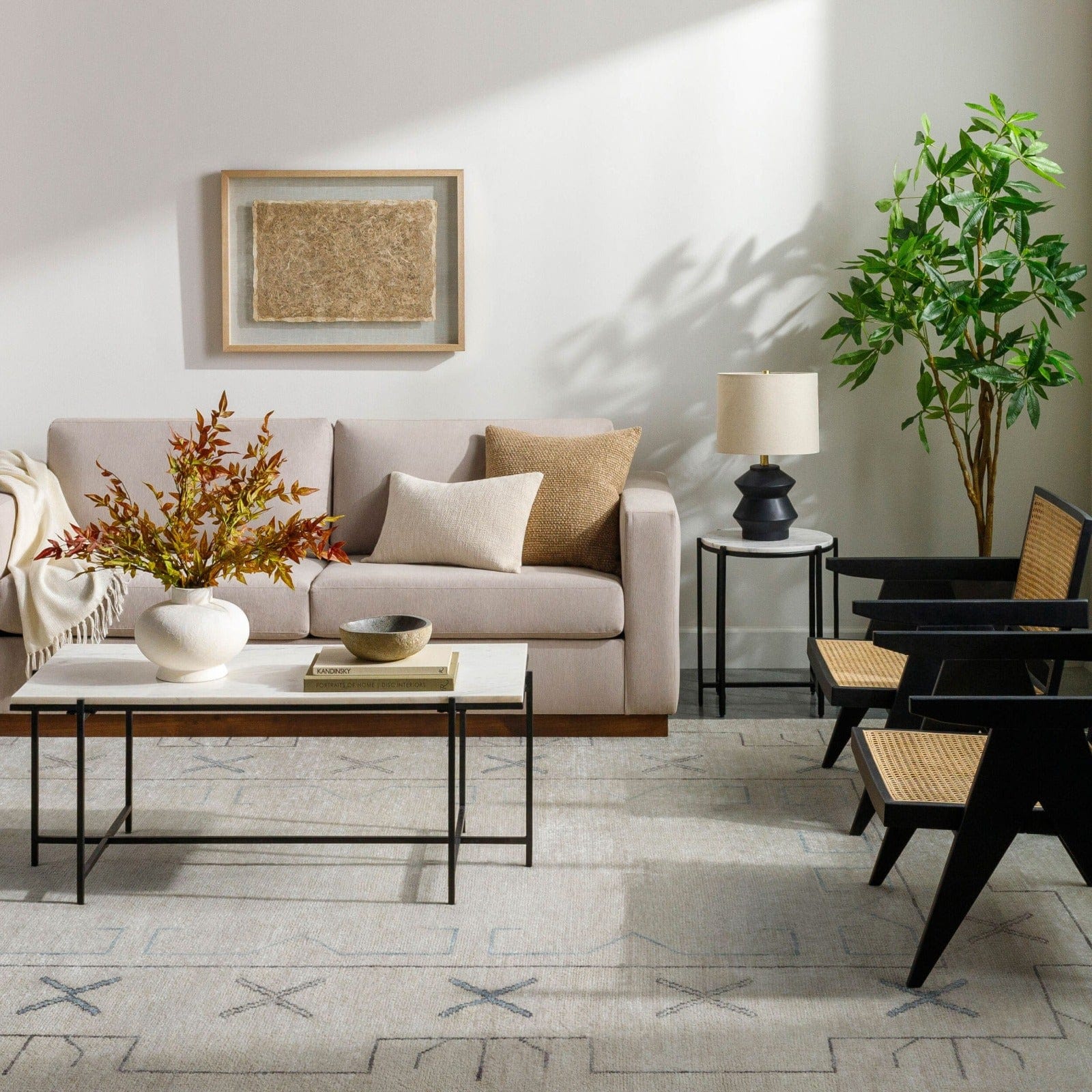 Riviera Hand Knotted Rug in Light Neutral 305 x 244 cm - Image 4