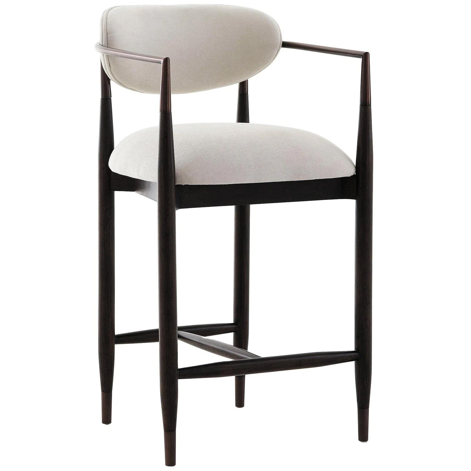Soho Counter Stool in Walnut and Bronze