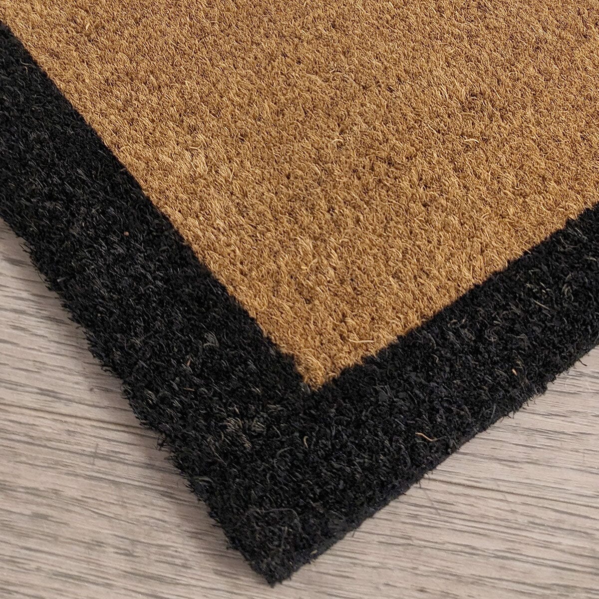 Kyla Large Black Border Natural Double Width Doormat - Image 2