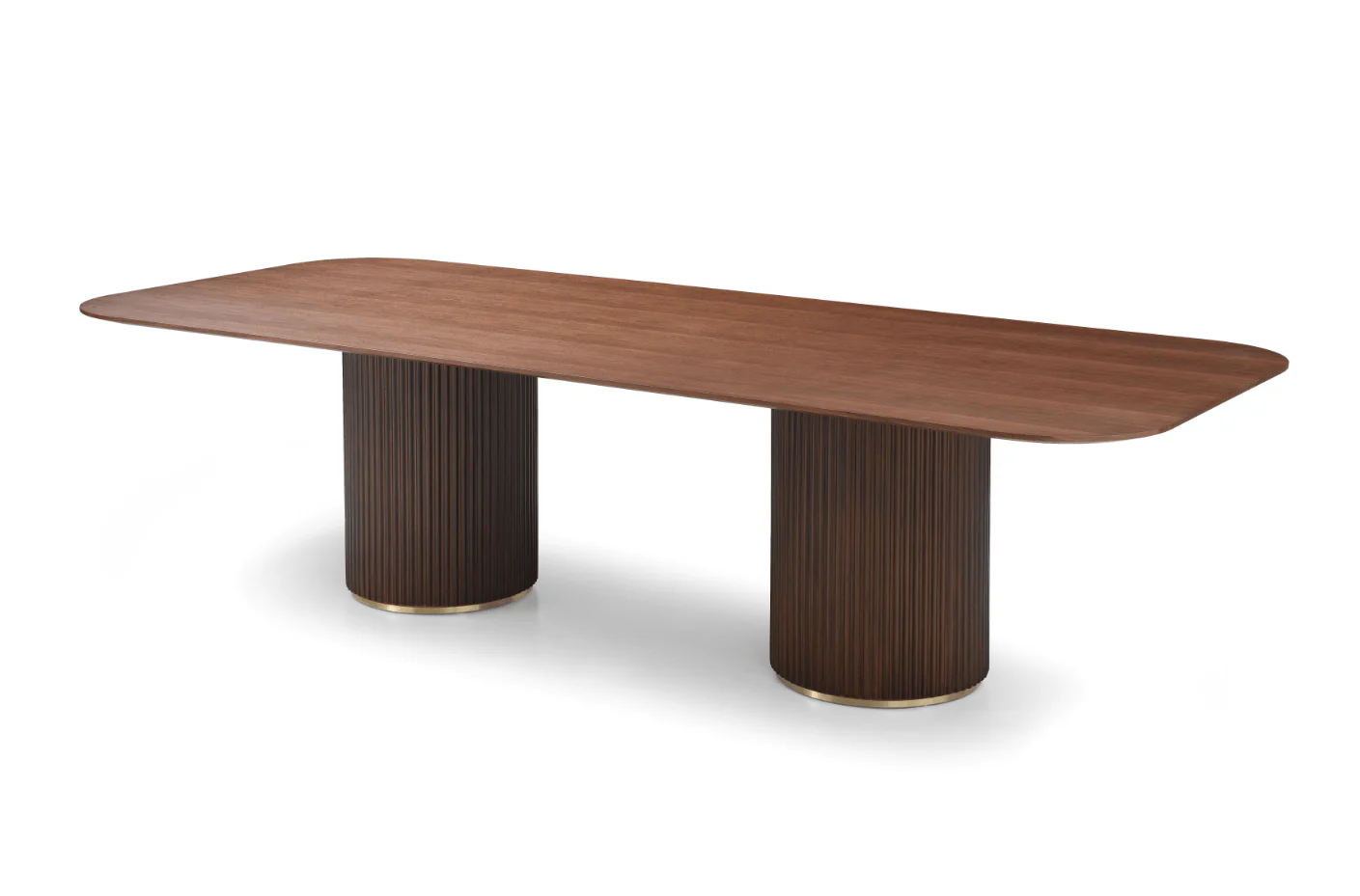 Lantine 280 Dining Table - Walnut & Brass - Image 3