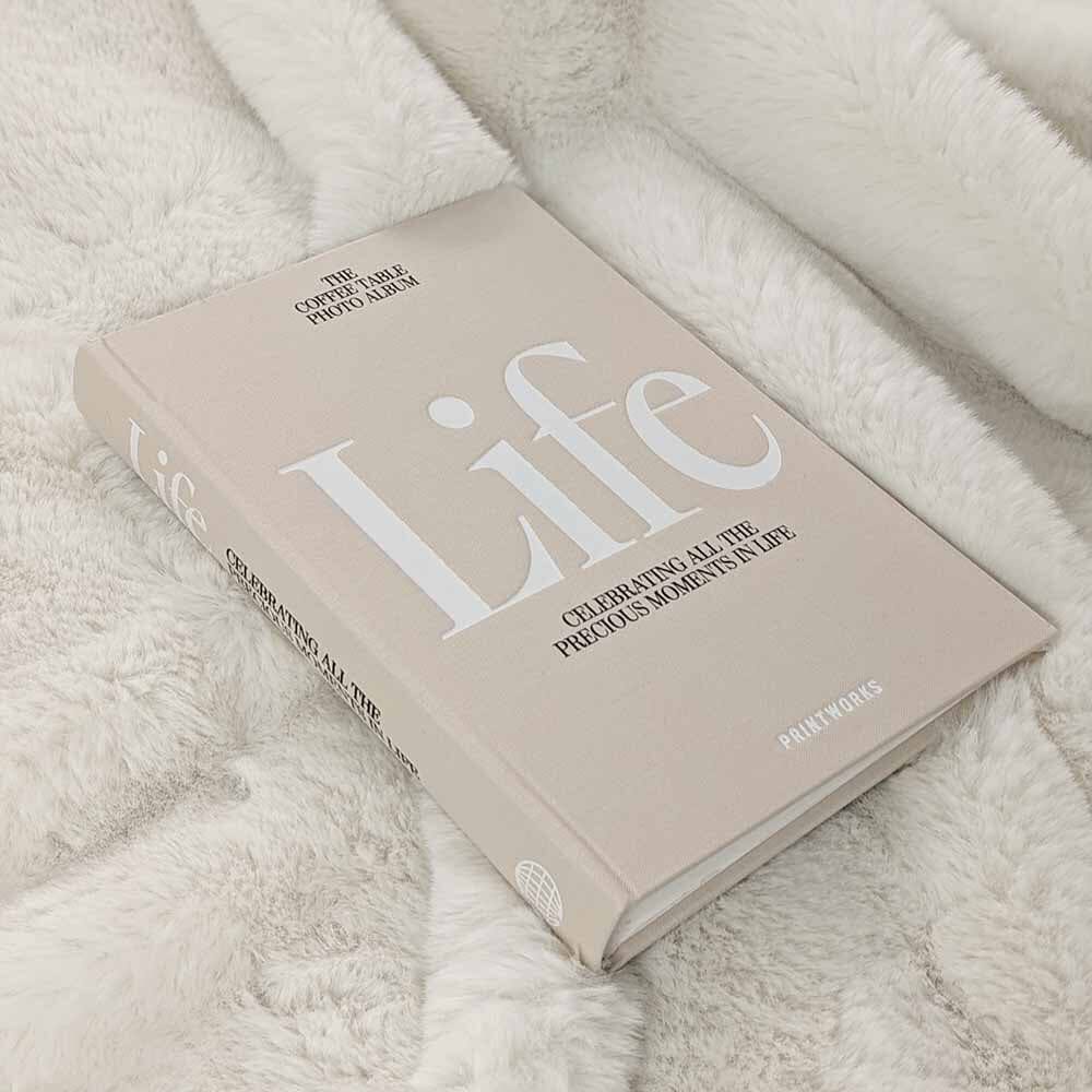 'Life' Oatmeal Decorative Coffee Table Photo Album - Image 2