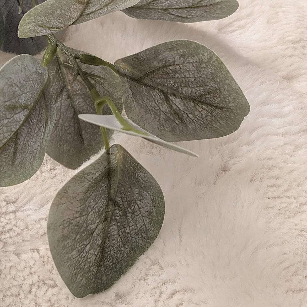 Light Green Dusted Faux Eucalyptus Single Stem - Image 3