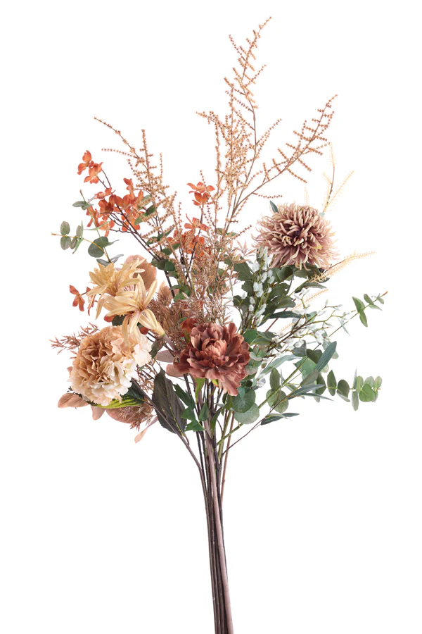Artificial flower 65x15x10 cm PEONIA orange-brown - Image 3
