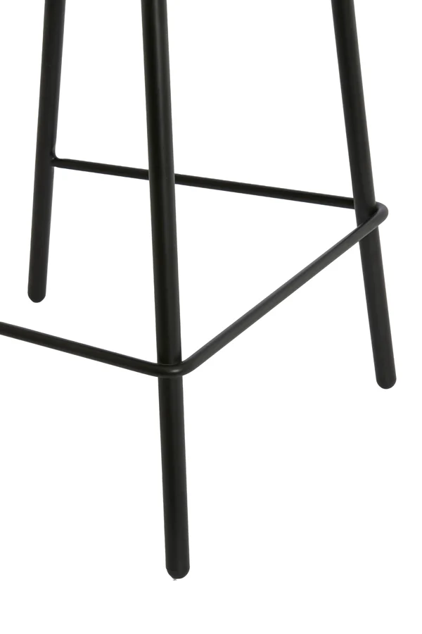 Bar chair 52,5x51x93 cm HARVIE cream+matt black - Image 8