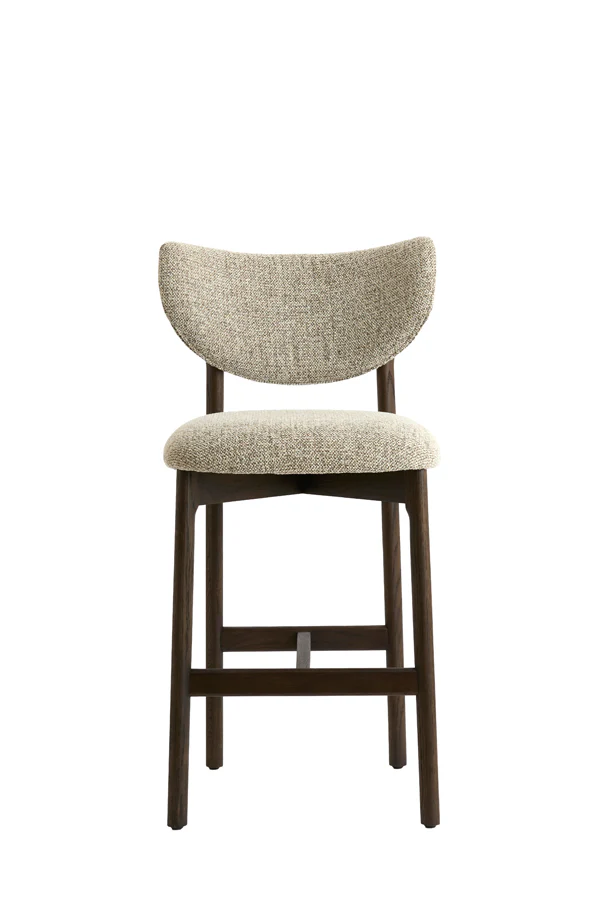 Bar chair 57x51x99 cm TROSA wood dark brown+cream-brown - Image 3