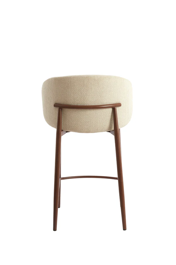 Bar chair 57x55x94 cm ALUKO cream+brown - Image 2