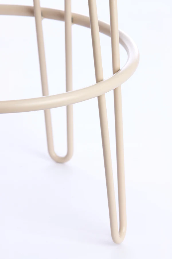 Bar stool 41x73 cm ALICE bouclé cream+cream - Image 3