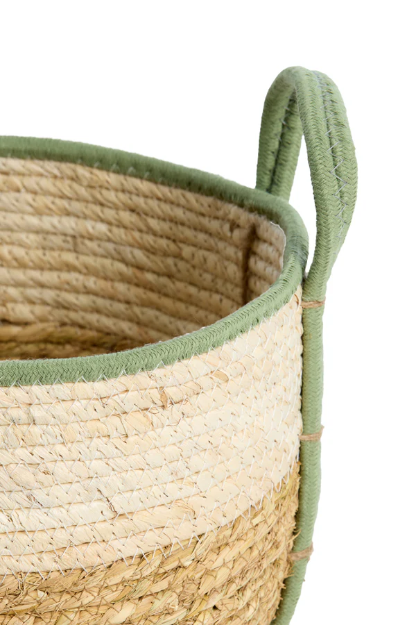 Basket S/3 max 33x23 cm KINSALE natural-cream-mint - Image 2