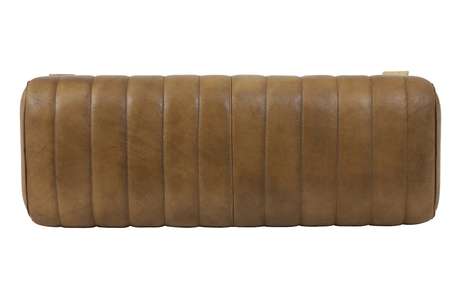 Bench 90x31x46 cm RAMY leather brown - Image 5