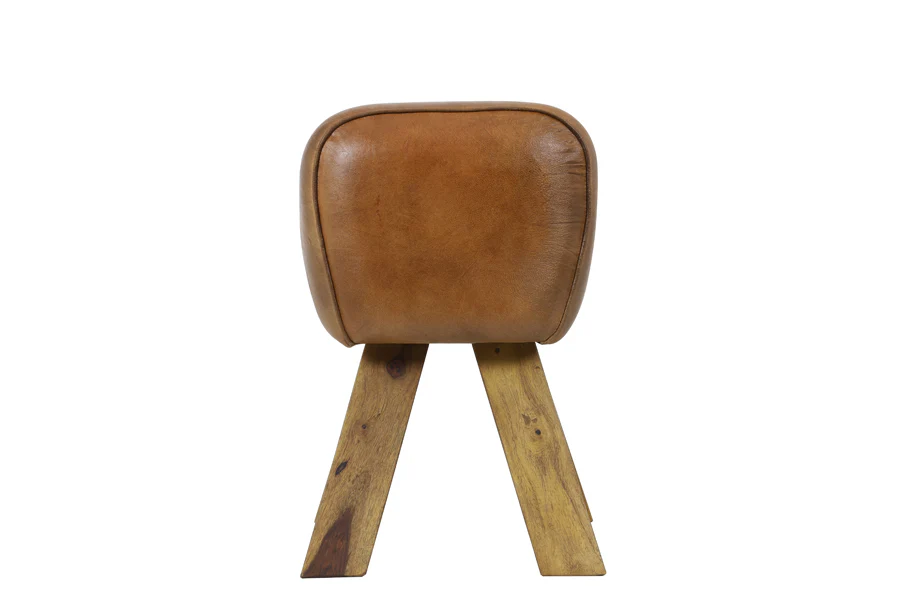 Bench 90x31x46 cm RAMY leather brown - Image 6