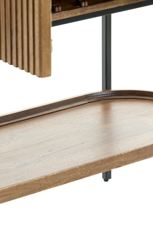 Cabinet 100x40x165 cm DUMOSI wood dark brown - Image 4