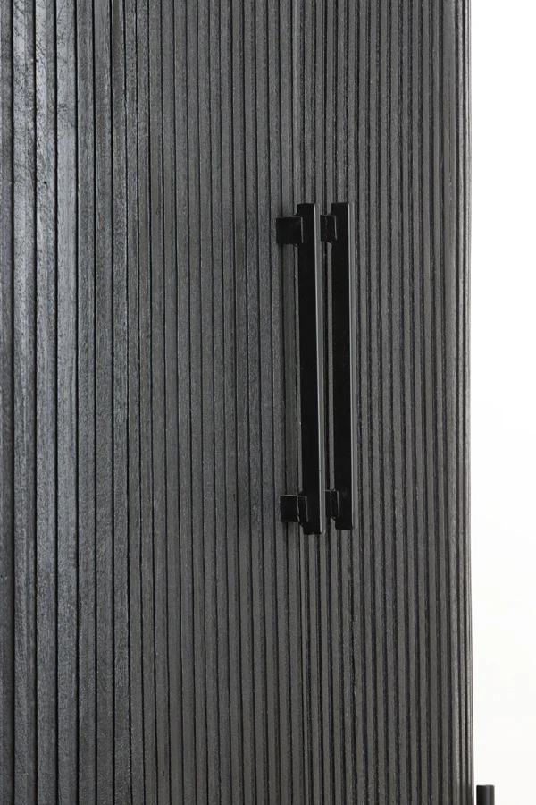 Cabinet 100x40x165 cm DUMOSI wood matt black - Image 7