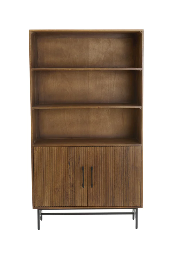 Cabinet 100x40x180 cm DUBAKU wood dark brown