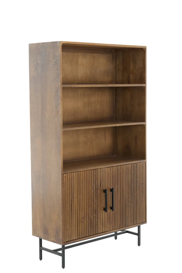 Cabinet 100x40x180 cm DUBAKU wood dark brown - Image 3