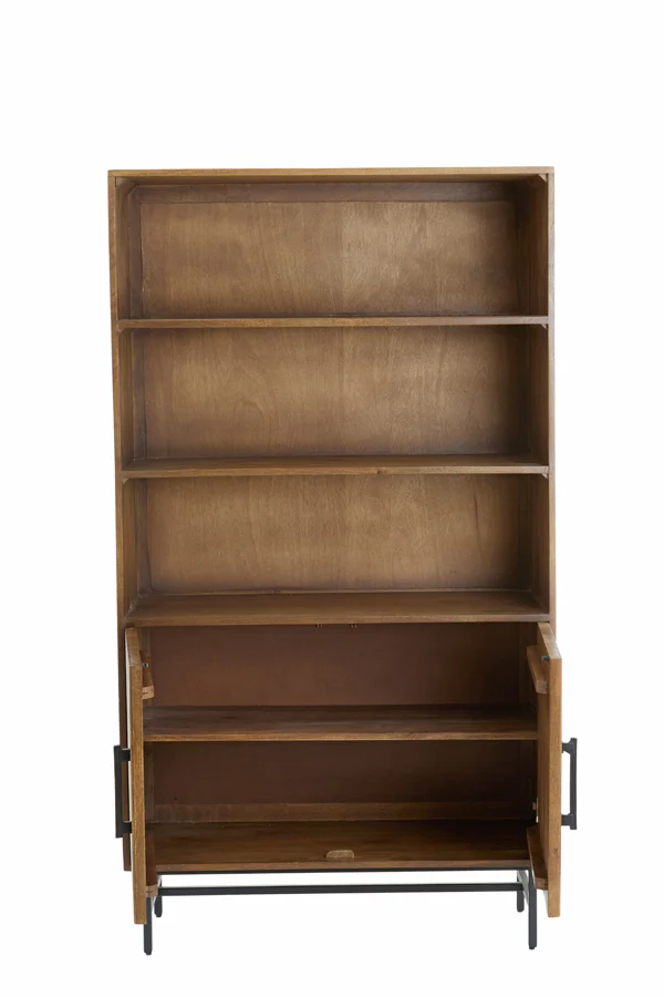 Cabinet 100x40x180 cm DUBAKU wood dark brown - Image 5