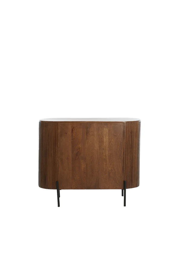 Cabinet 100x40x80 cm DUMOSI wood dark brown - Image 2