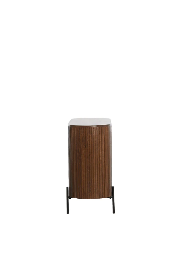 Cabinet 100x40x80 cm DUMOSI wood dark brown - Image 4