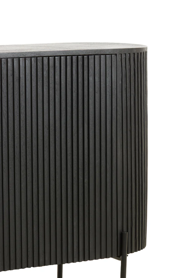 Cabinet 140x40x78 cm DUMOSI wood matt black - Image 10