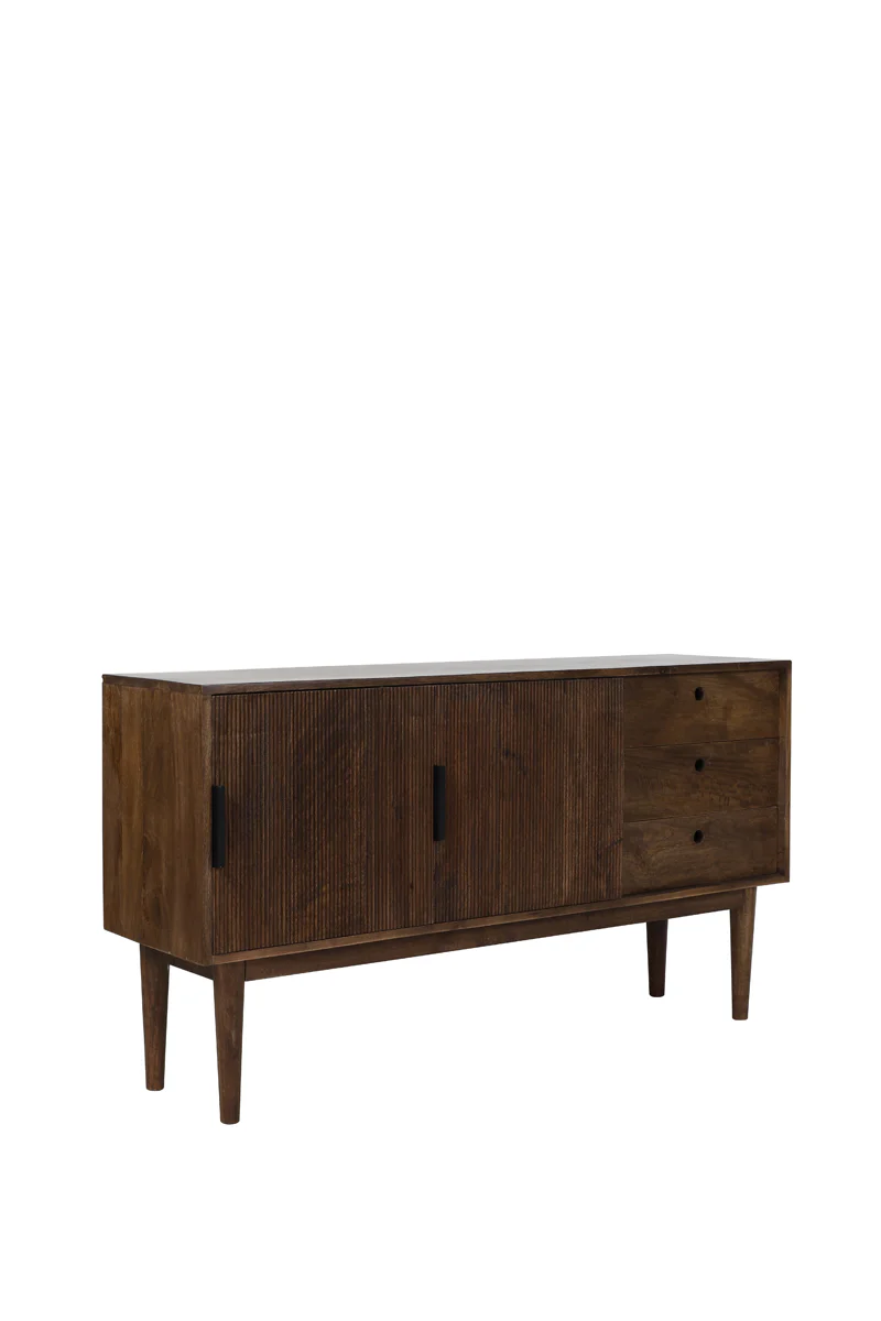 Cabinet 150x40x80 cm BITIKA wood dark brown - Image 2