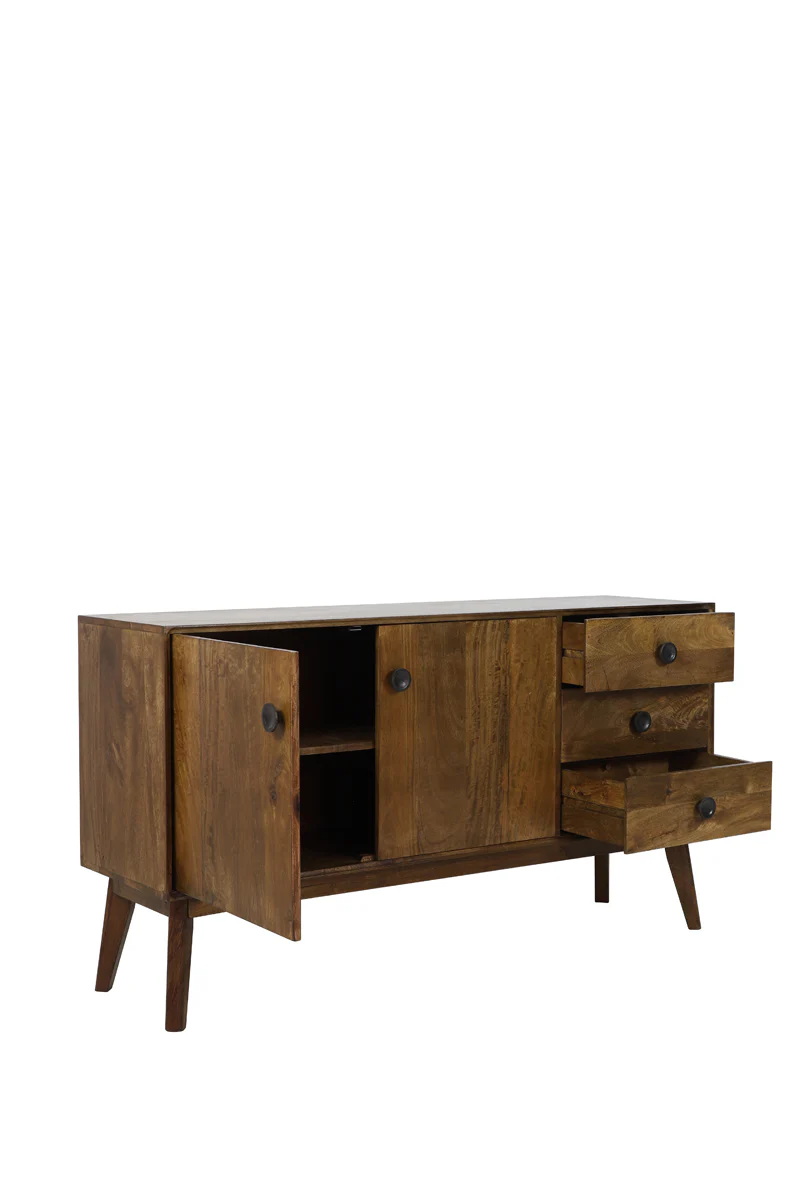 Cabinet 152x40x80 cm ESPITA wood oil brown - Image 5