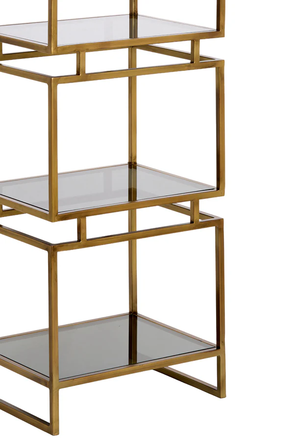 Cabinet 5L 45x35x180 cm LUCAMBO glass smoked+antique bronze - Image 5
