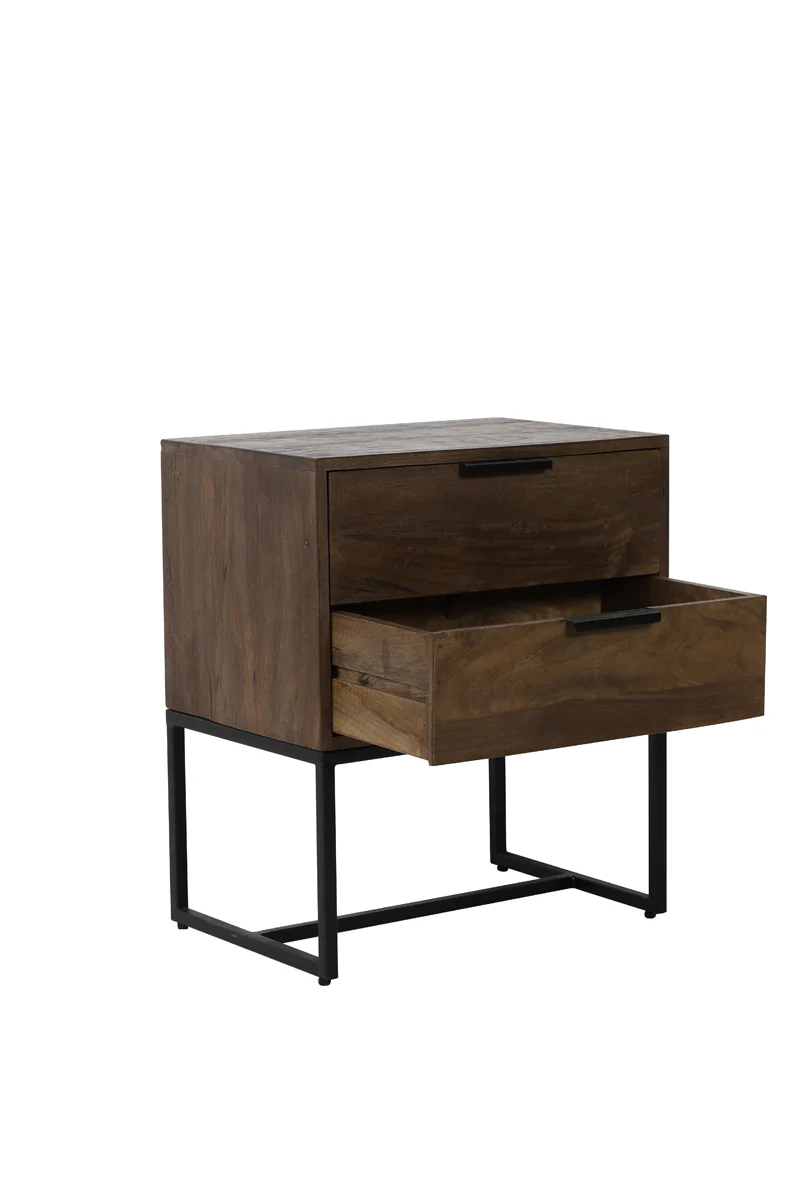 Cabinet 60x40x70 cm MEAVE wood matt dark brown - Image 3