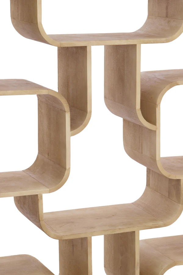 Cabinet open 100x30x200 cm LABARE matt natural - Image 4