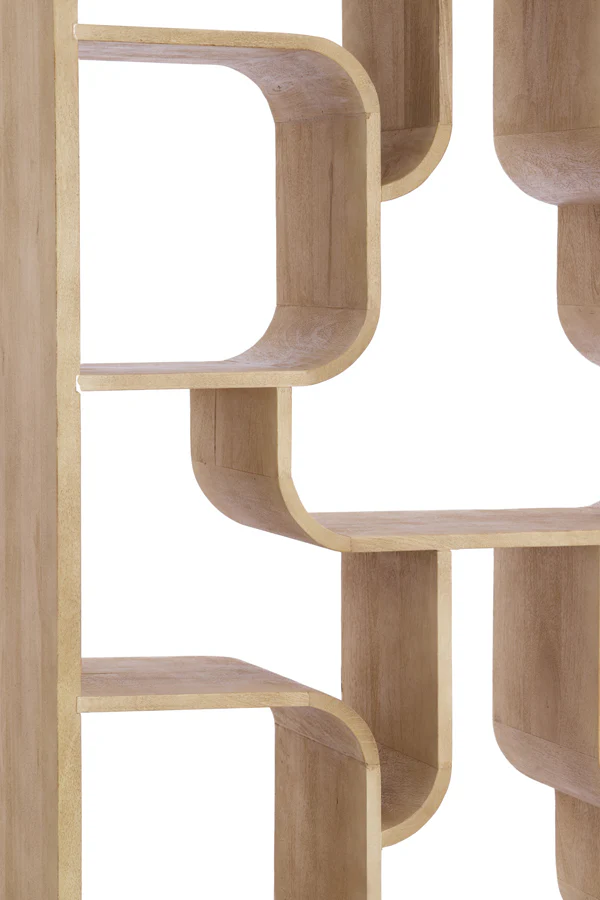 Cabinet open 100x30x200 cm LABARE matt natural - Image 5